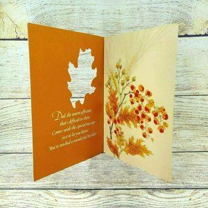 For a Wonderful Dad On His Birthday Greeting Card Leaves Art Paint Vintage Card